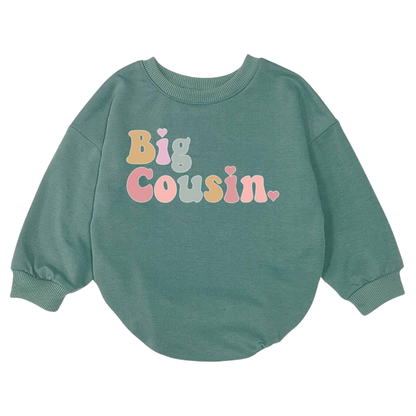 Big Cousin Baby Romper Sweatshirt, Cousin Baby Romper Sweatshirt BB0157