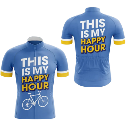 This Is My Happy Tour Cycling Short Sleeve Jersey For Men, Funny Cycling Jersey CG0875