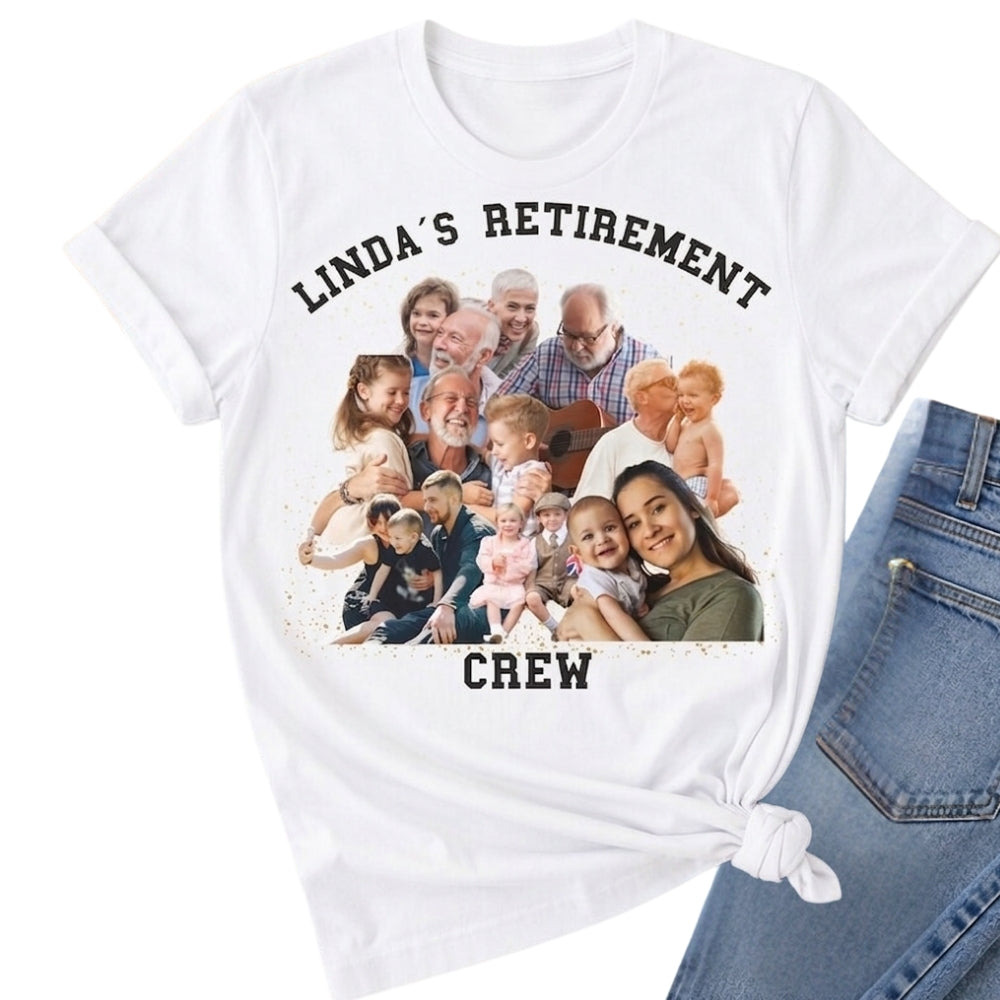 Custom Photo Retirement Crew Matching T Shirts, Personalized Retirement Matching Shirts ET0871