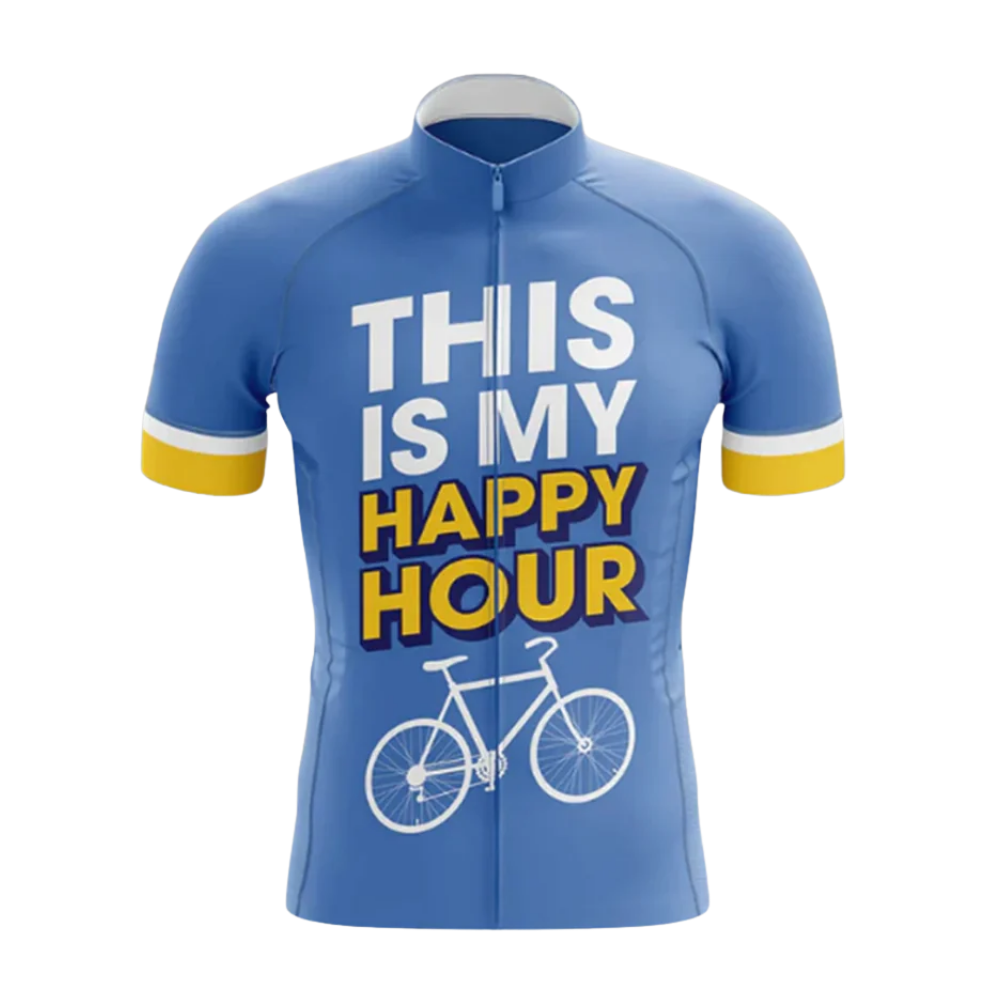 This Is My Happy Tour Cycling Short Sleeve Jersey For Men, Funny Cycling Jersey CG0875