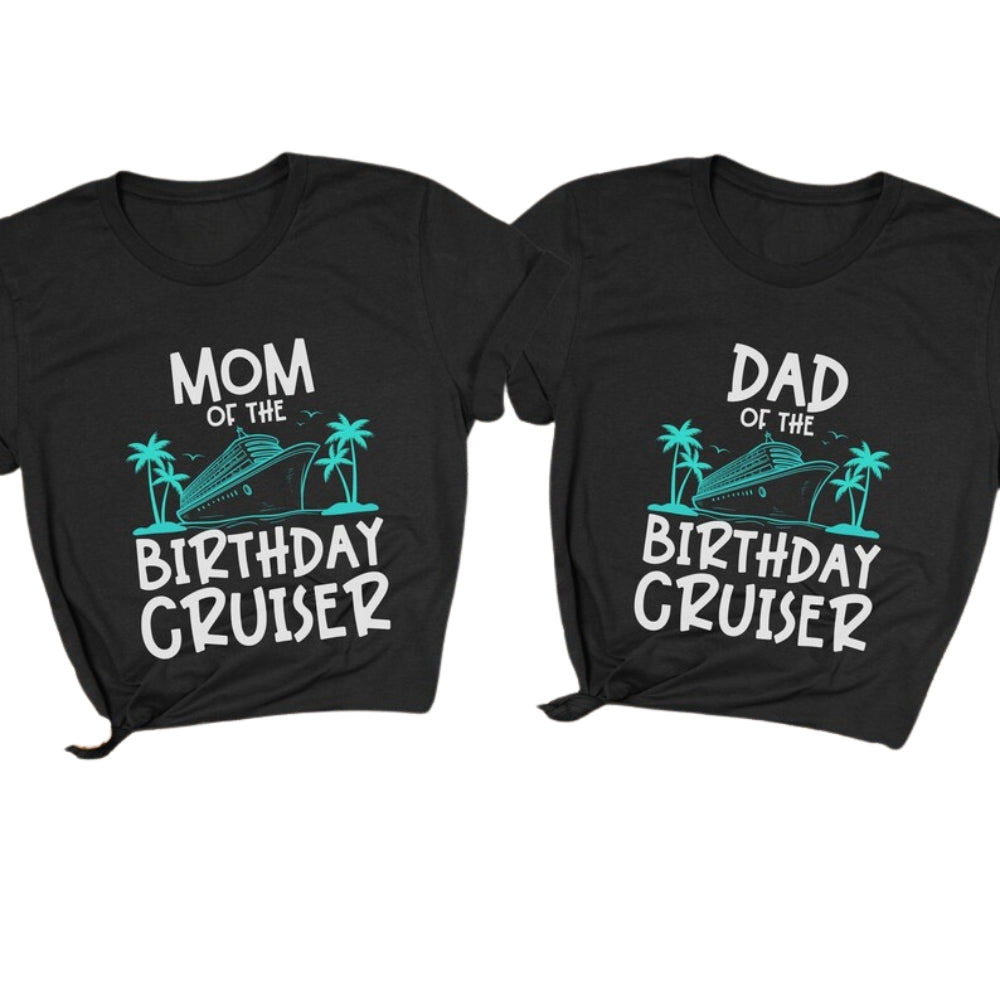 Cruising Into My 80th Birthday Custom Matching Family T Shirt, Custom Family Birthday Cruise Matching Shirts ET1108