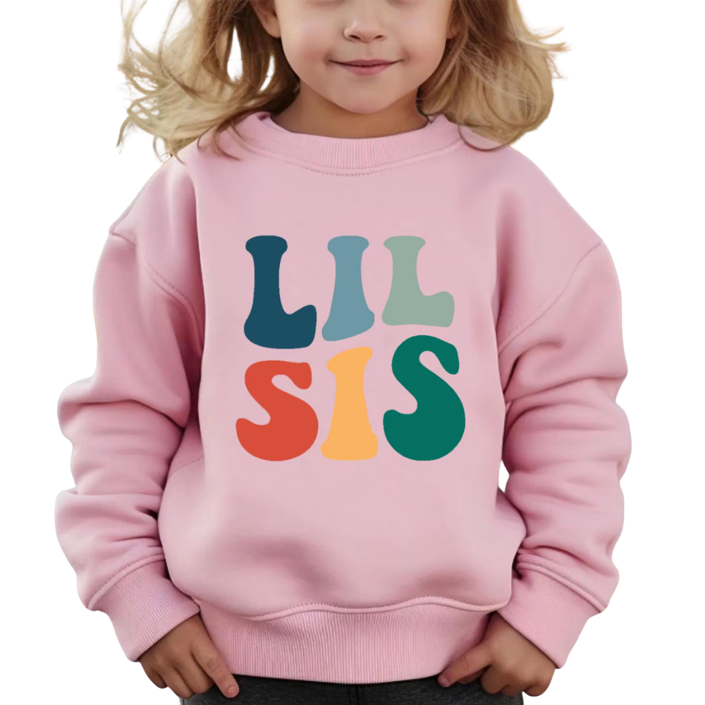 Big Bro Lil Sis Matching Sibling Sweatshirt, Family Sibling Sweatshirts ET1505