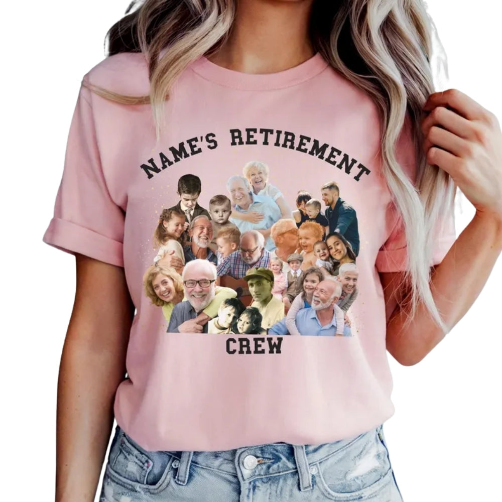 Custom Photo Retirement Crew Matching T Shirts, Personalized Retirement Matching Shirts ET0871