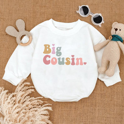 Big Cousin Baby Romper Sweatshirt, Cousin Baby Romper Sweatshirt BB0157