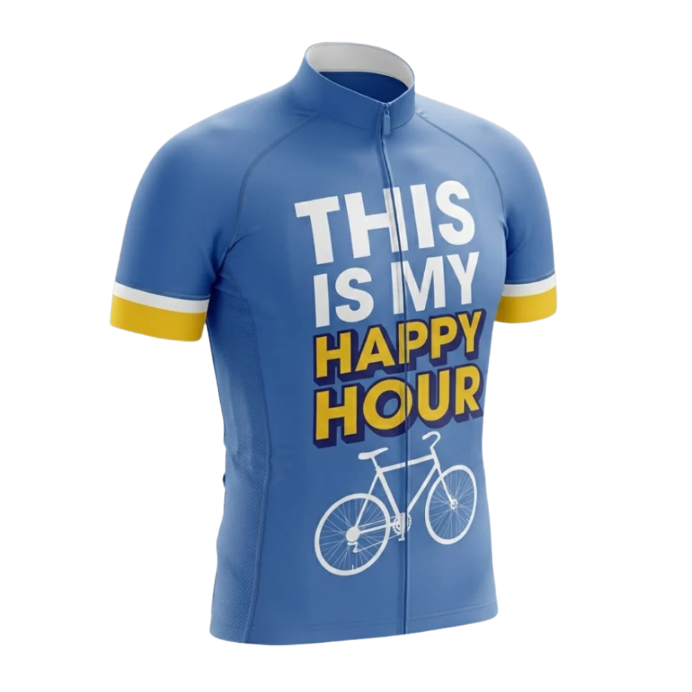 This Is My Happy Tour Cycling Short Sleeve Jersey For Men, Funny Cycling Jersey CG0875