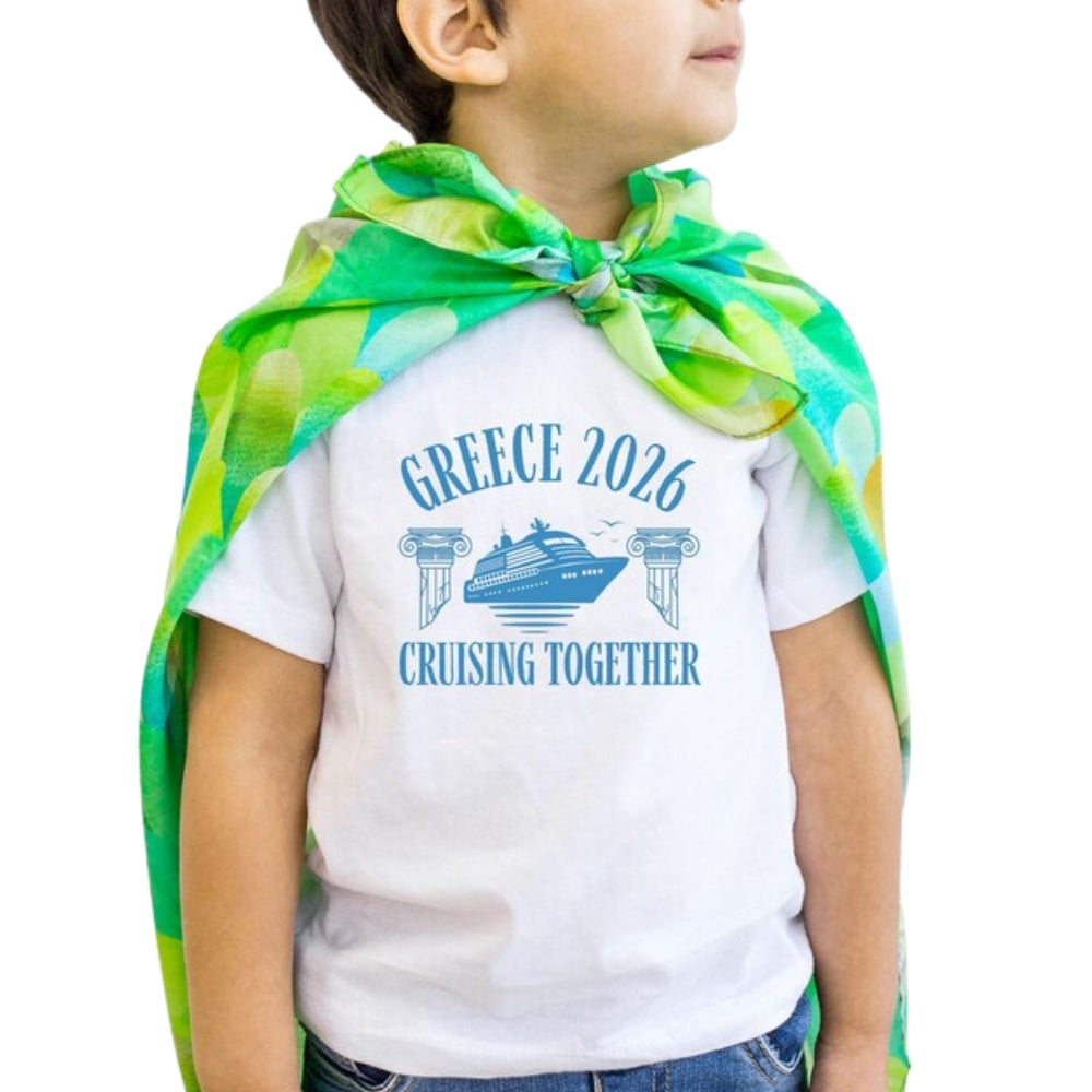 Greece Cruising Together Custom Year Matching Family T Shirt, Custom Greece Cruise Trip Matching Shirt For Family ET1109