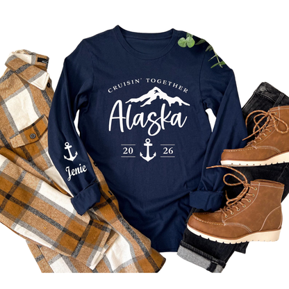 Personalized Alaska Cruisin Together Sweatshirt, Custom Cruise Trip Alaska Matching Sweatshirt ET1506