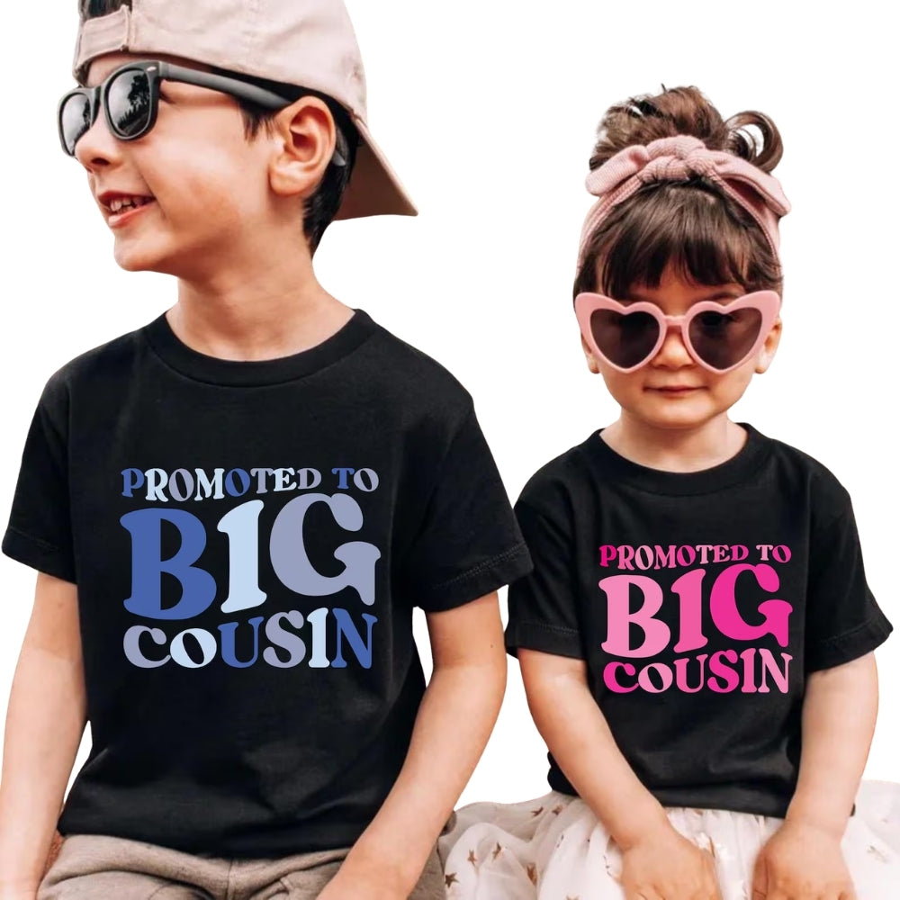 Promoted To Big Cousin Matching Baby Reveal Family T Shirts, Pregnancy Announcement Matching Family Shirts For Cousin ET0532