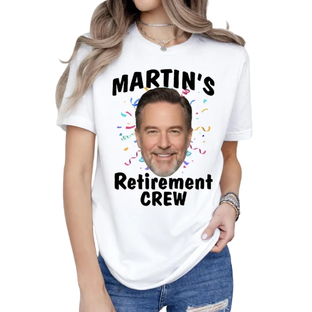 This Is My Retirement Party Custom Face Matching Retirement Crew T Shirts, Custom Photo Retired Crew Shirts ET0872
