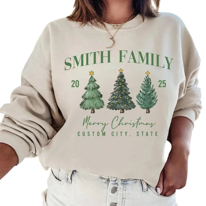 Custom Matching Family Christmas Sweatshirt, Custom Family Xmas Sweatshirt 2D0454