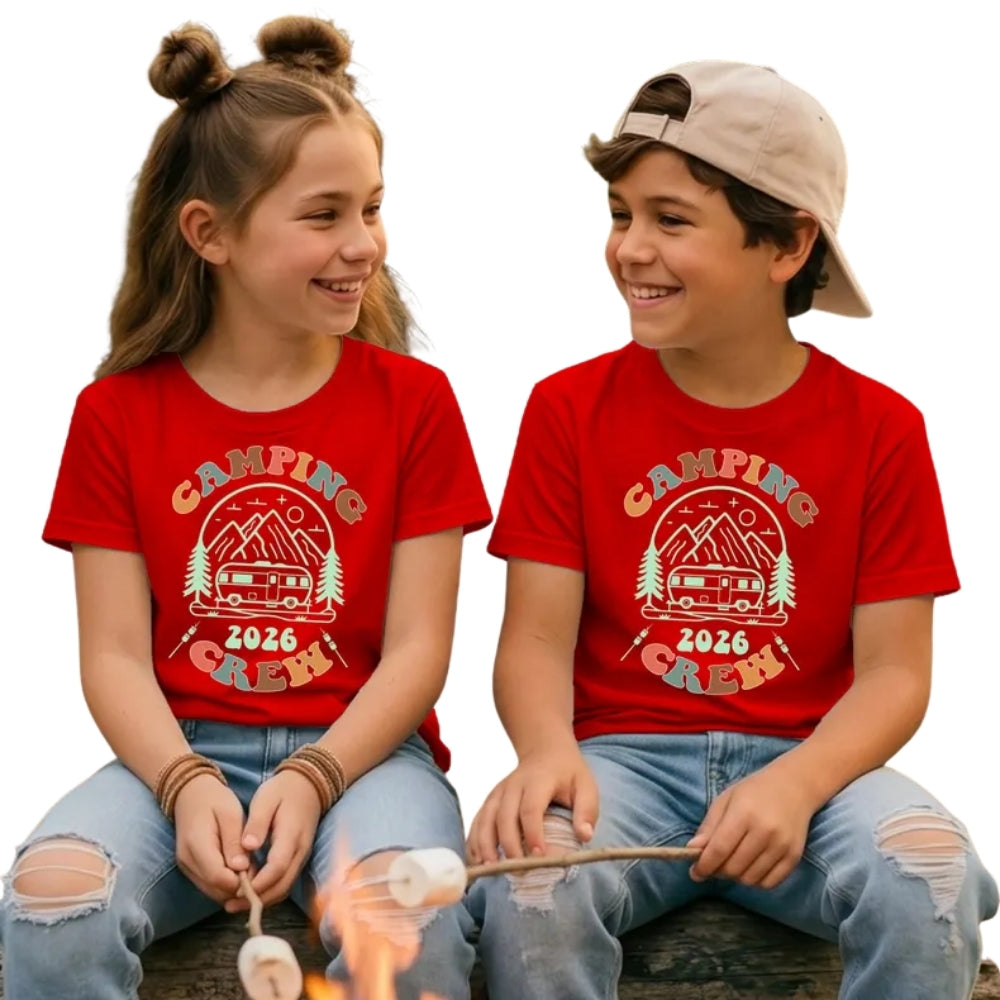 Camping Crew Custom Year Matching Cousin T Shirt, Custom Family Camp Matching Shirts ET0795