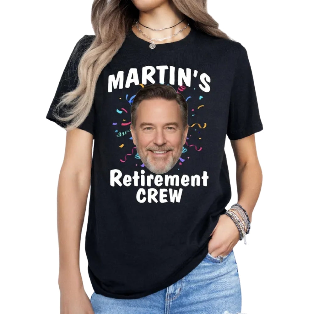 This Is My Retirement Party Custom Face Matching Retirement Crew T Shirts, Custom Photo Retired Crew Shirts ET0872