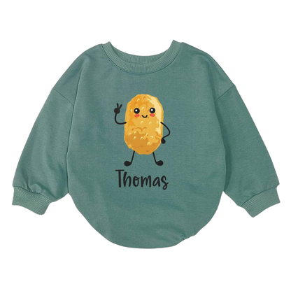 Custom Name Tater Tot Baby Romper Sweatshirt, Personalised Tater Tot Baby Romper Sweatshirt BB0160