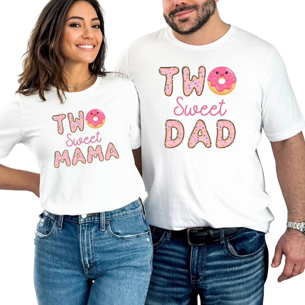 Two Sweet Custom 2nd Birthday Donut Matching Family T Shirts, Custom Second Birthday Matching Shirts For Family ET0249