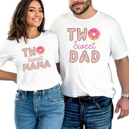 Two Sweet Custom 2nd Birthday Donut Matching Family T Shirts, Custom Second Birthday Matching Shirts For Family ET0249