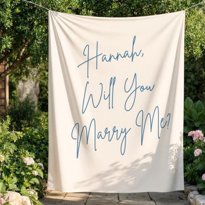 Will You Marry Me Personalized Proposal Banner, Custom Minimalist Proposal Banner WD0529