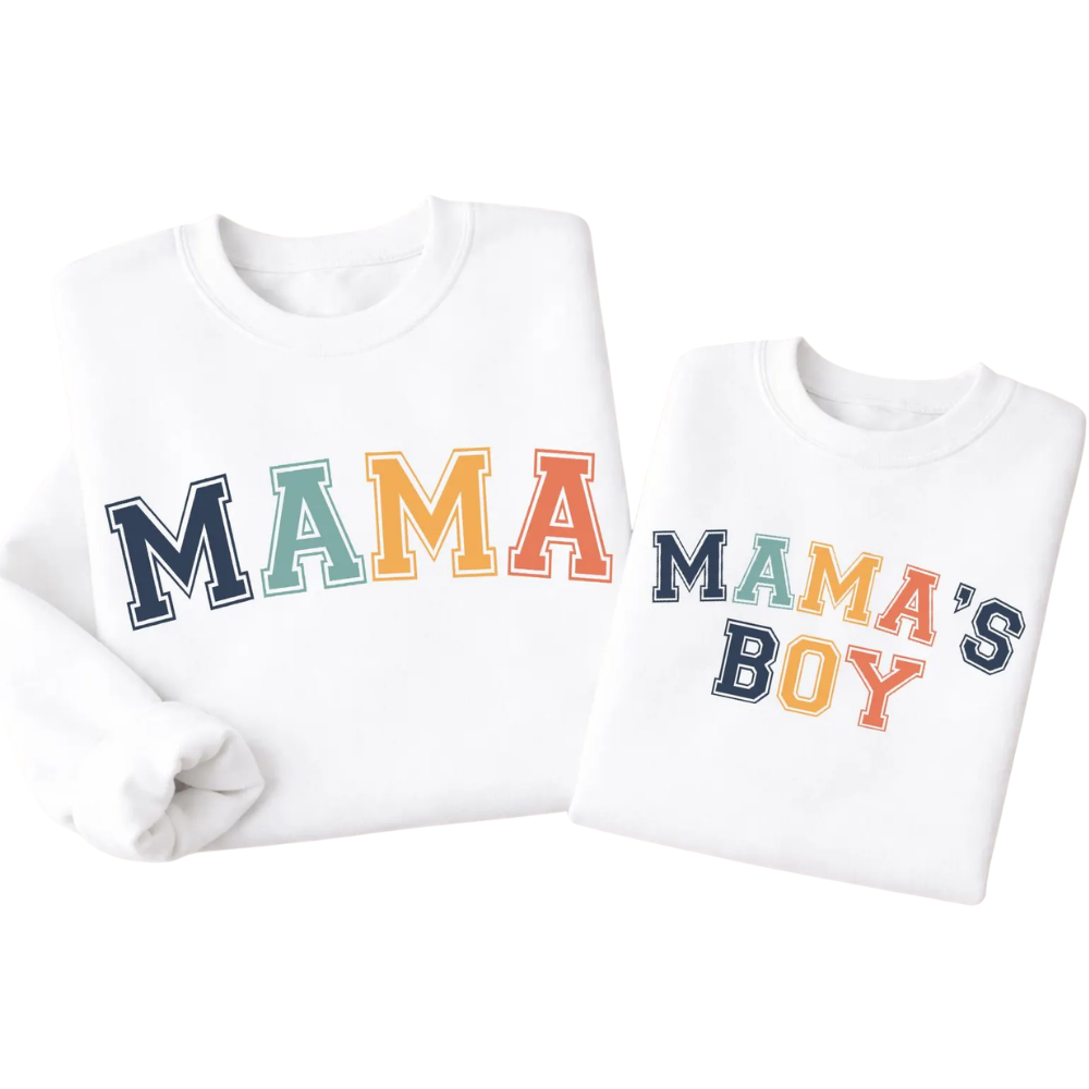 Mama And Mama's Boy Sweatshirt Matching, Mom And Son Matching Sweatshirt ET1370