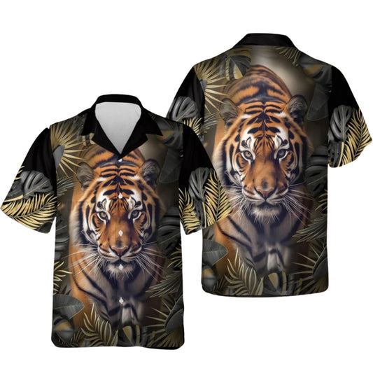 Tiger Tropical Hawaiian Shirt For Men, Tiger Lovers Hawaiian Shirts HE0039