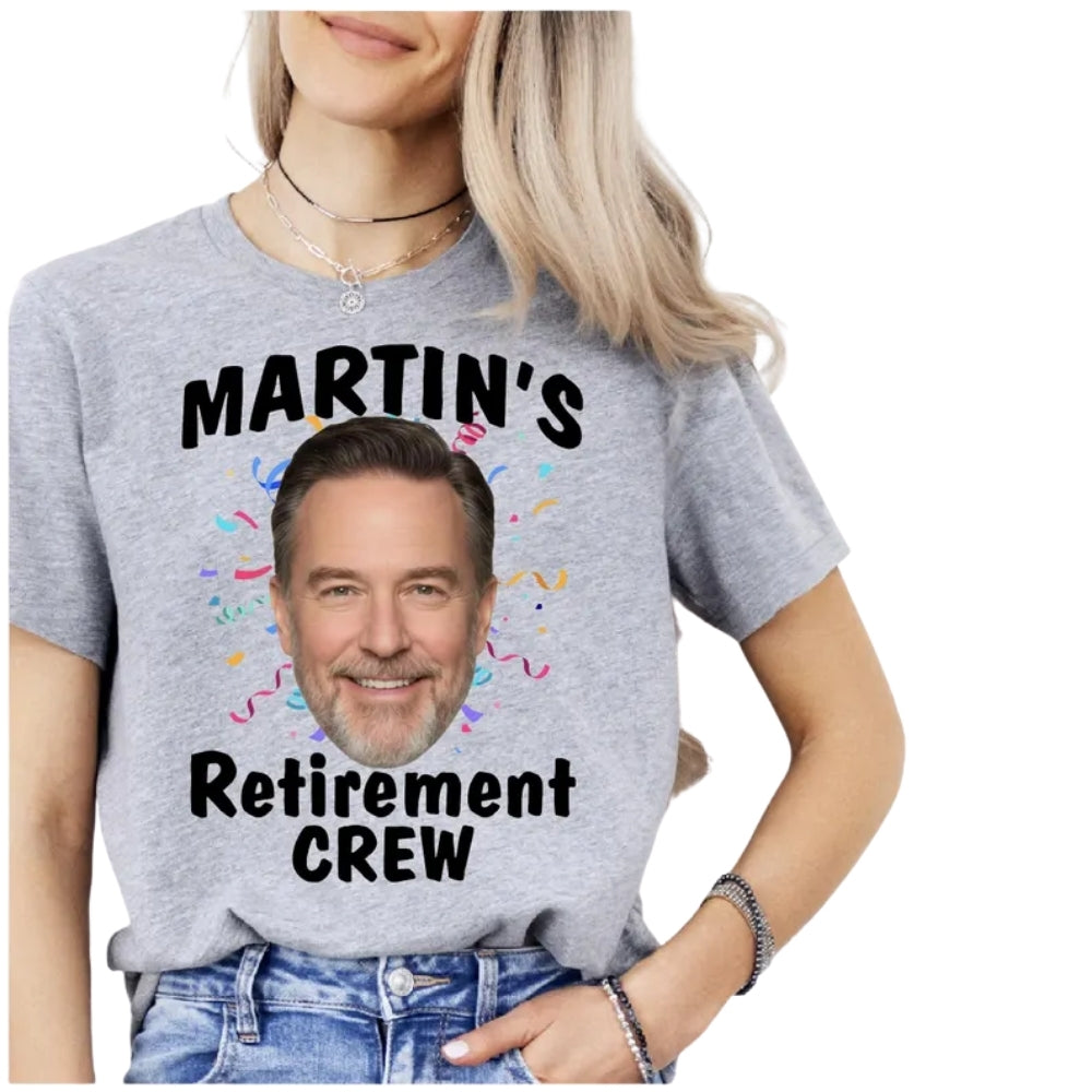 This Is My Retirement Party Custom Face Matching Retirement Crew T Shirts, Custom Photo Retired Crew Shirts ET0872