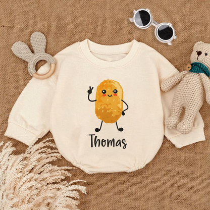 Custom Name Tater Tot Baby Romper Sweatshirt, Personalised Tater Tot Baby Romper Sweatshirt BB0160