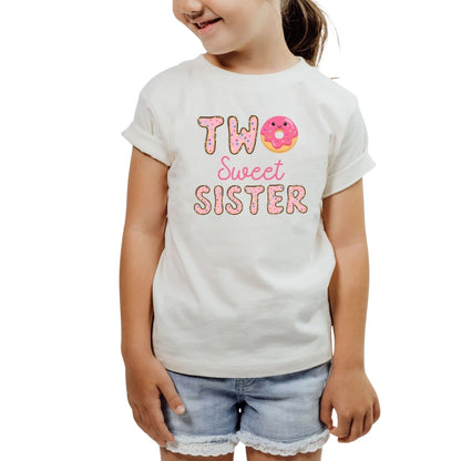 Two Sweet Custom 2nd Birthday Donut Matching Family T Shirts, Custom Second Birthday Matching Shirts For Family ET0249