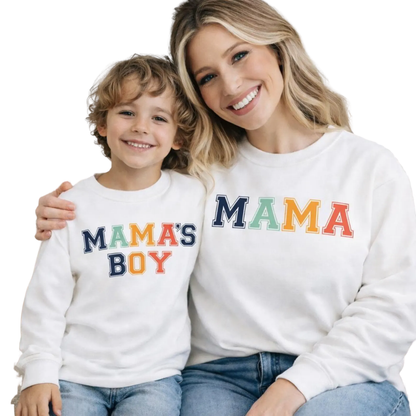 Mama And Mama's Boy Sweatshirt Matching, Mom And Son Matching Sweatshirt ET1370