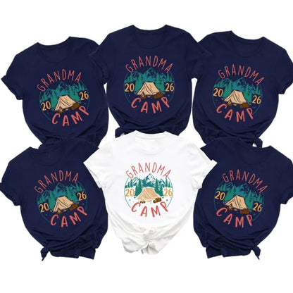 Custom Matching Grandma Camp Family T Shirt, Custom Grandma Camping Trip Matching Shirt ET0797