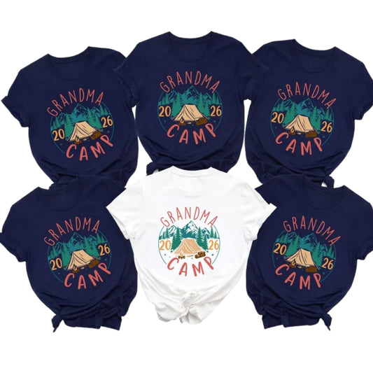 Custom Matching Grandma Camp Family T Shirt, Custom Grandma Camping Trip Matching Shirt ET0797