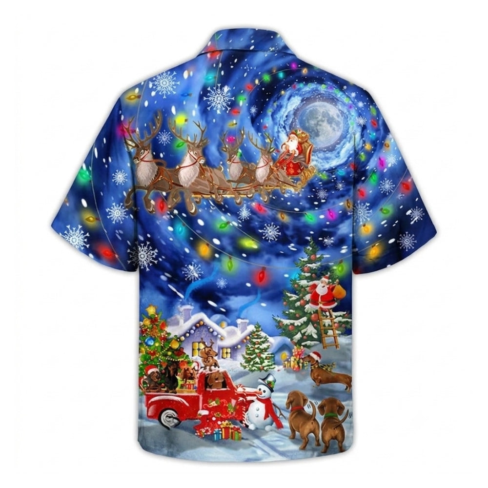 Dachshund Christmas Hawaiian Shirt For Men And Women, Dog Xmas Hawaiian Shirts HE0596