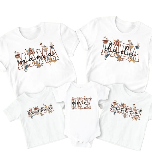 Personalized Circus Matching Family T Shirts, Custom Circus Family Matching Shirts ET0250