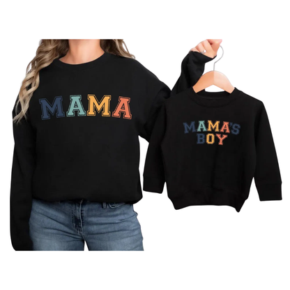 Mama And Mama's Boy Sweatshirt Matching, Mom And Son Matching Sweatshirt ET1370