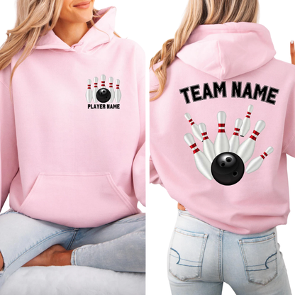 Custom Team Bowling Hoodies Matching, Custom Bowling Team Hoodies ET1507