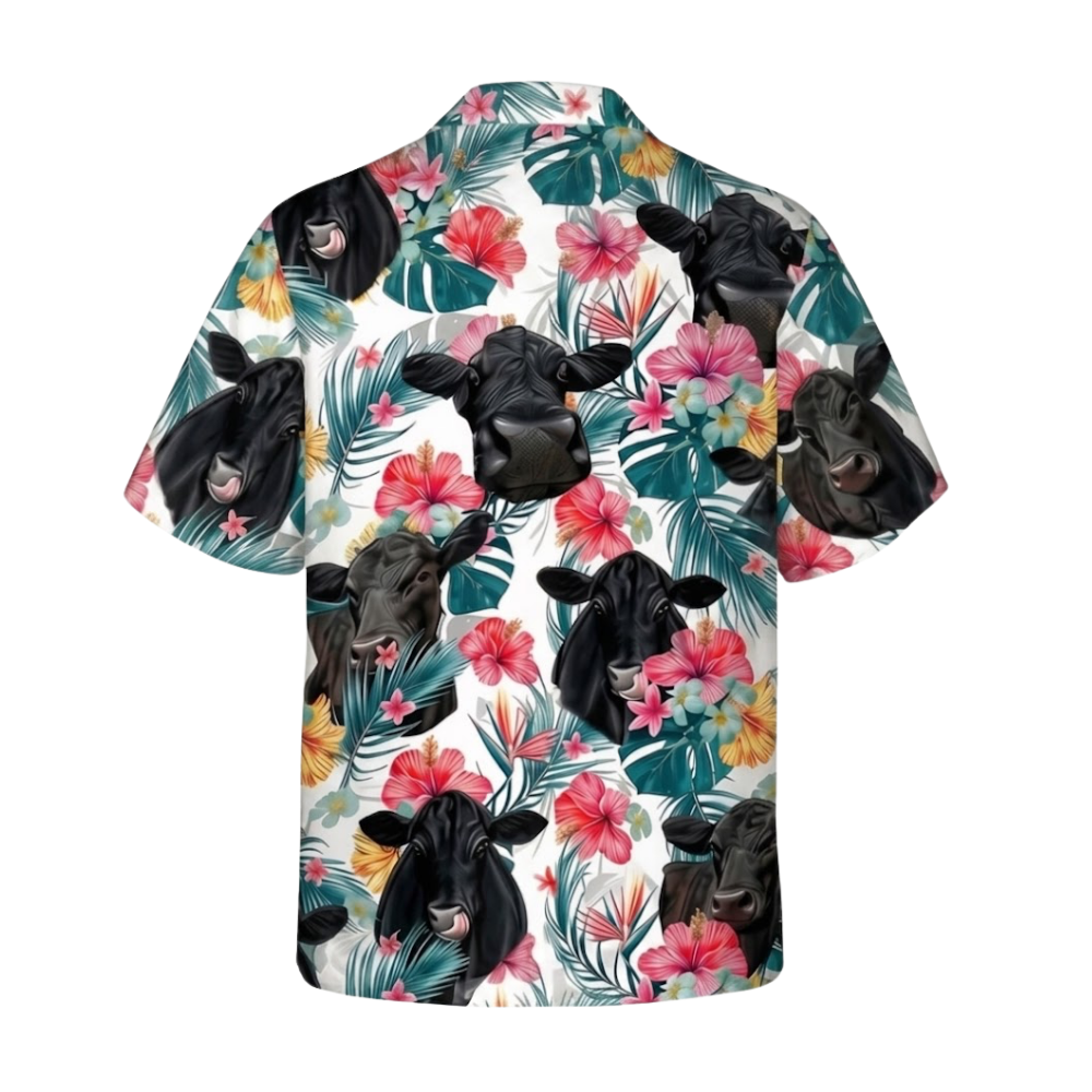 Cow Foral Hawaiian Shirt For Men Women, Tropical Cow Hawaiian Shirt HE0674