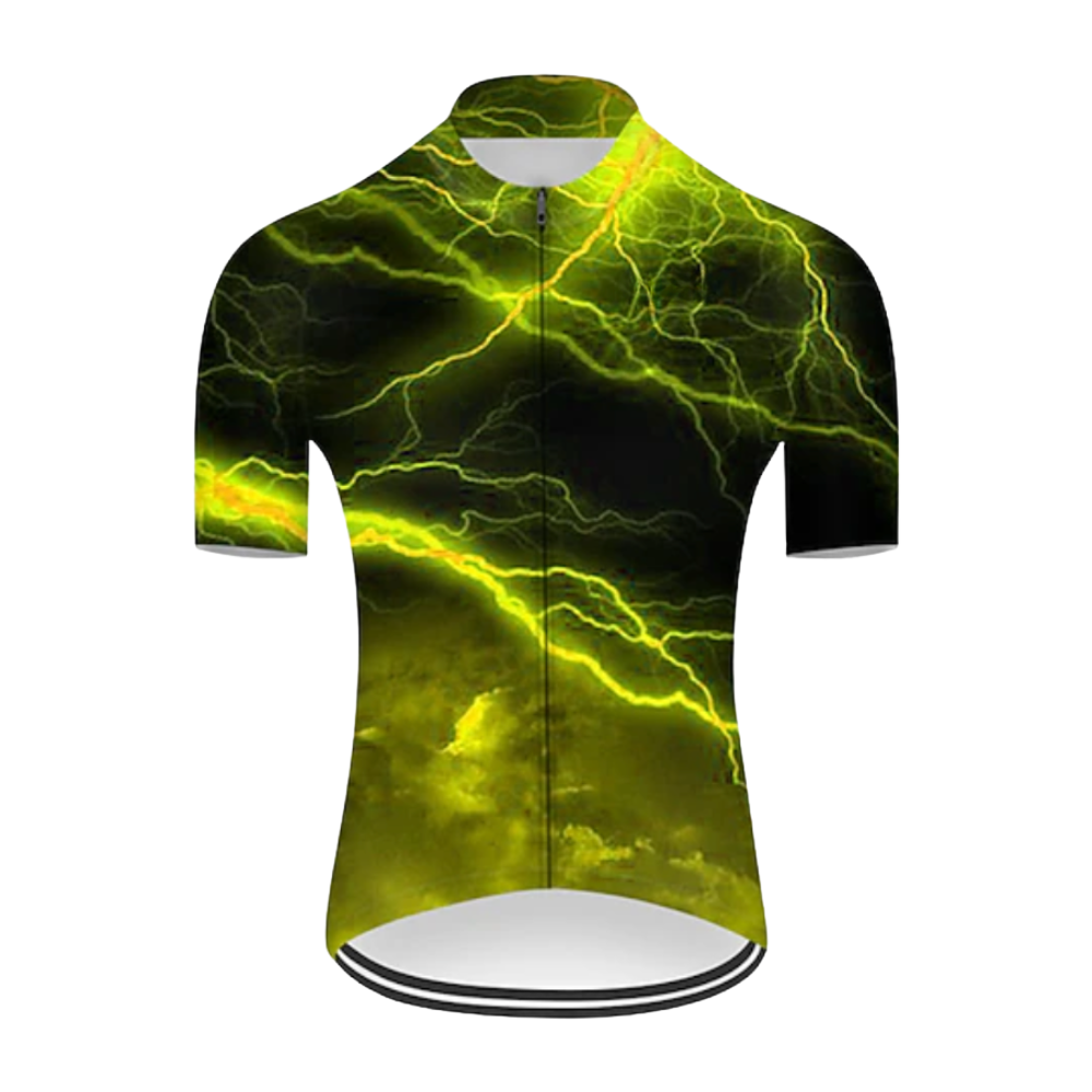 Thunder Blue Cycling Short Sleeve Jersey For Men, Thunder Cycling Jersey CE0060
