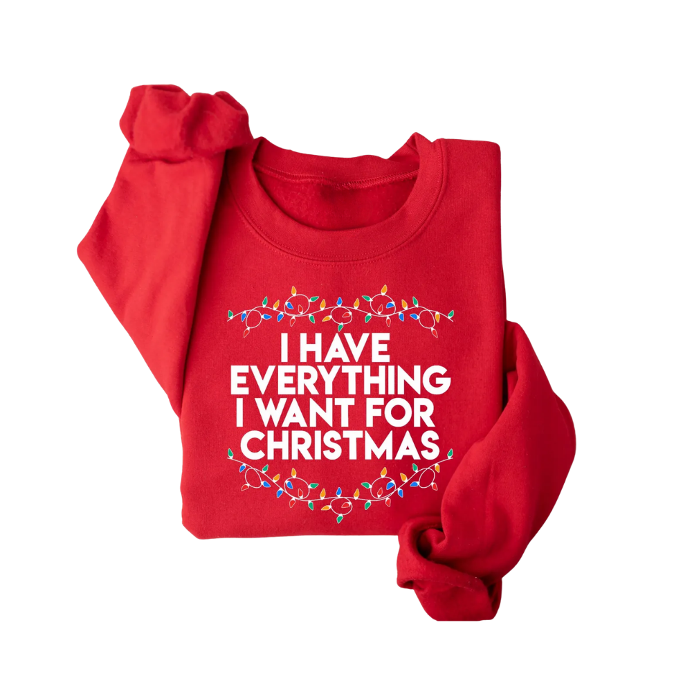 I Have Everything I Want For Christmas It's Me I'm Everything Sweatshirt For Couple, Matching Christmas Sweatshirts For His And Hert ET1278