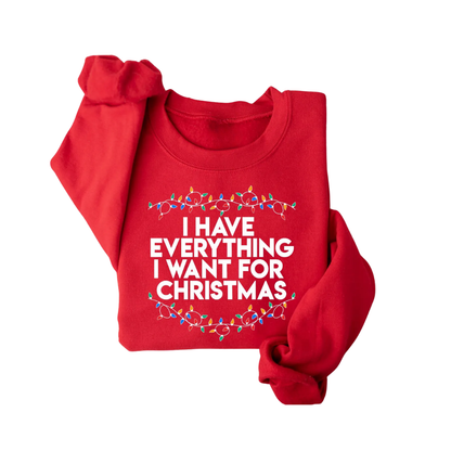 I Have Everything I Want For Christmas It's Me I'm Everything Sweatshirt For Couple, Matching Christmas Sweatshirts For His And Hert ET1278