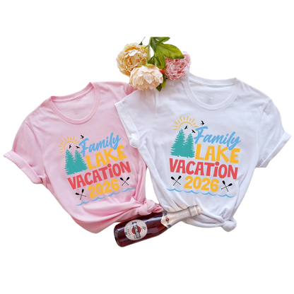 Family Lake Vacation Personalized Matching Family T Shirt, Custom Lake Trip Family Shirts ET1185