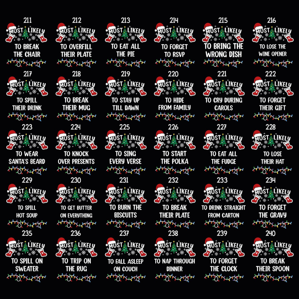 Most Likely To Custom Christmas Family Matching T Shirt, Custom Funny Christmas Family Shirts ET1178