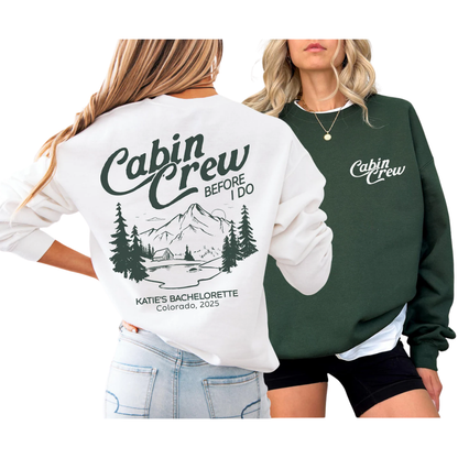 Cabin Crew Before I Do Personalized Bachelorette Sweatshirt Matching, Custom Camp Bachelorette Sweatshirts ET1402