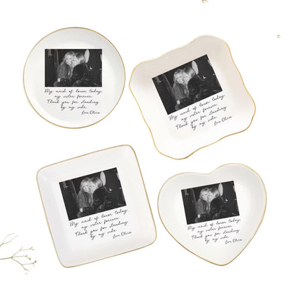 Custom Photo Maid of Honor Jewelry Dish for Sister, Personalized Sister Maid of Honor Jewelry Dish from Bride WD0039
