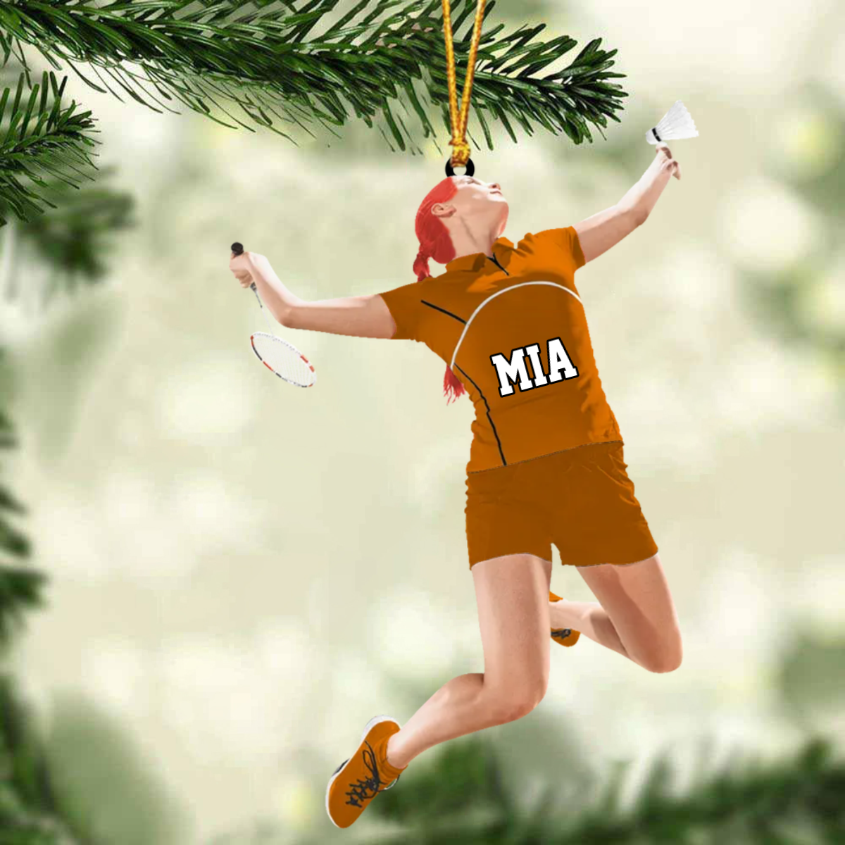 Custom Personalized Badminton Lovers Christmas Ornament, Gift For Badminton Player OO1744