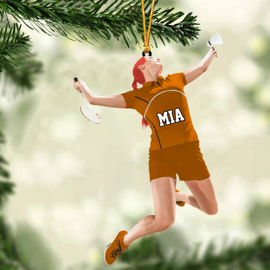 Custom Personalized Badminton Lovers Christmas Ornament, Gift For Badminton Player OO1744