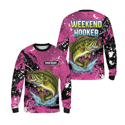 Personalized Bass Fishing Long Sleeve Shirt For Men, Custom Name Fishing Shirts ET0055