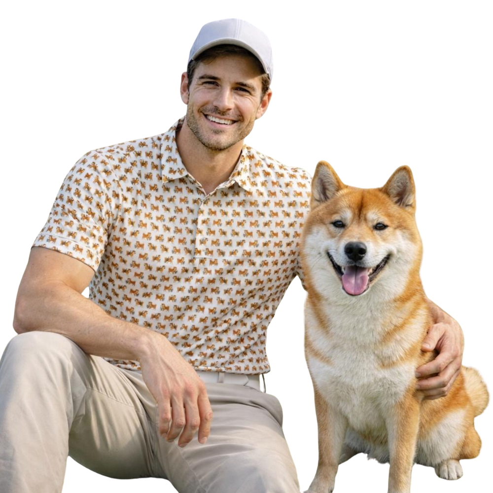 Shiba Inu Golf Polo Shirt For Men, Shiba Golf Shirts For Dog Lovers GE0447