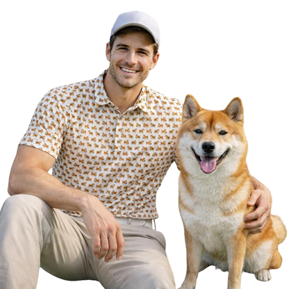 Shiba Inu Golf Polo Shirt For Men, Shiba Golf Shirts For Dog Lovers GE0447