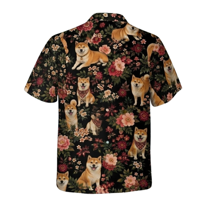 Tropical Shiba Inu Hawaiian Shirt Men Women, Shiba Dog Hawaiian Shirts HE0564