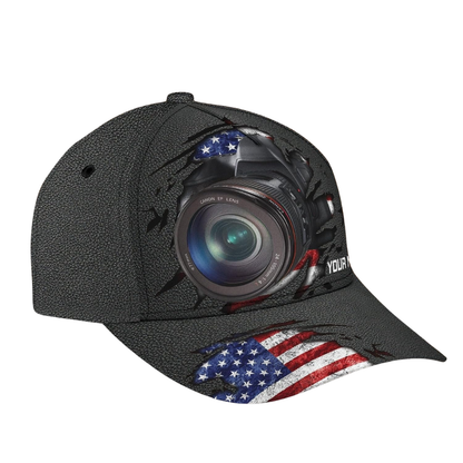 Personalized Photography 3D Printed Baseball Cap With Name, Custom Photographer Hats CP0557