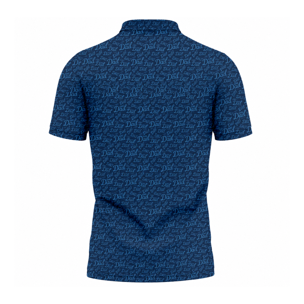 Men's Girl Dad Navy Golf Polo Shirts, Dad Daughter Golf Shirts For Father's Day GB0019