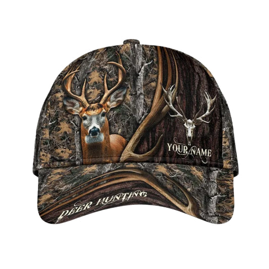Custom Deer Hunting Camo Baseball Cap, Custom Deer Hunting Caps CP0007