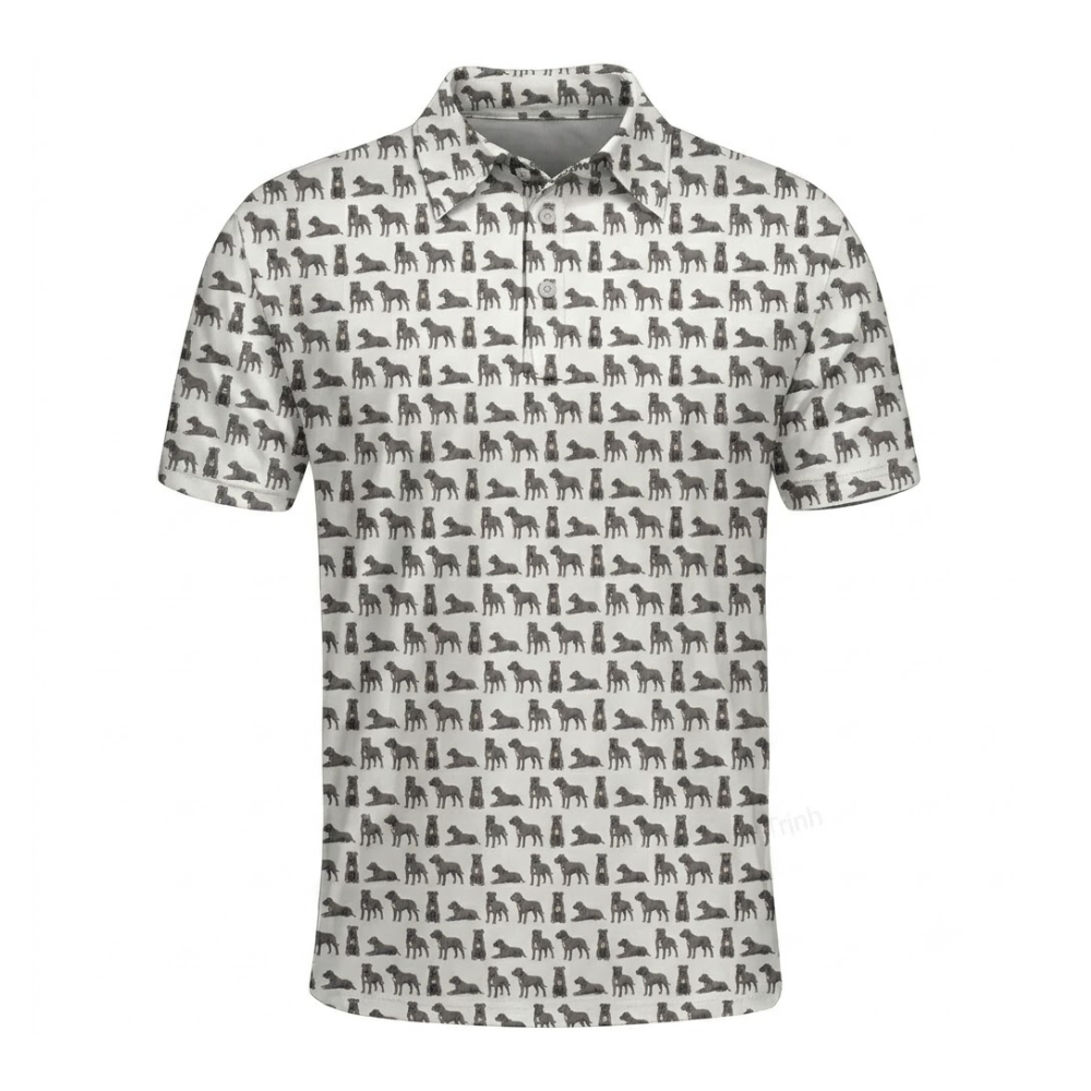 Pit Bull Men's Golf Polo Shirt, Pitbull Dog Lover Golf Shirt GZ0368